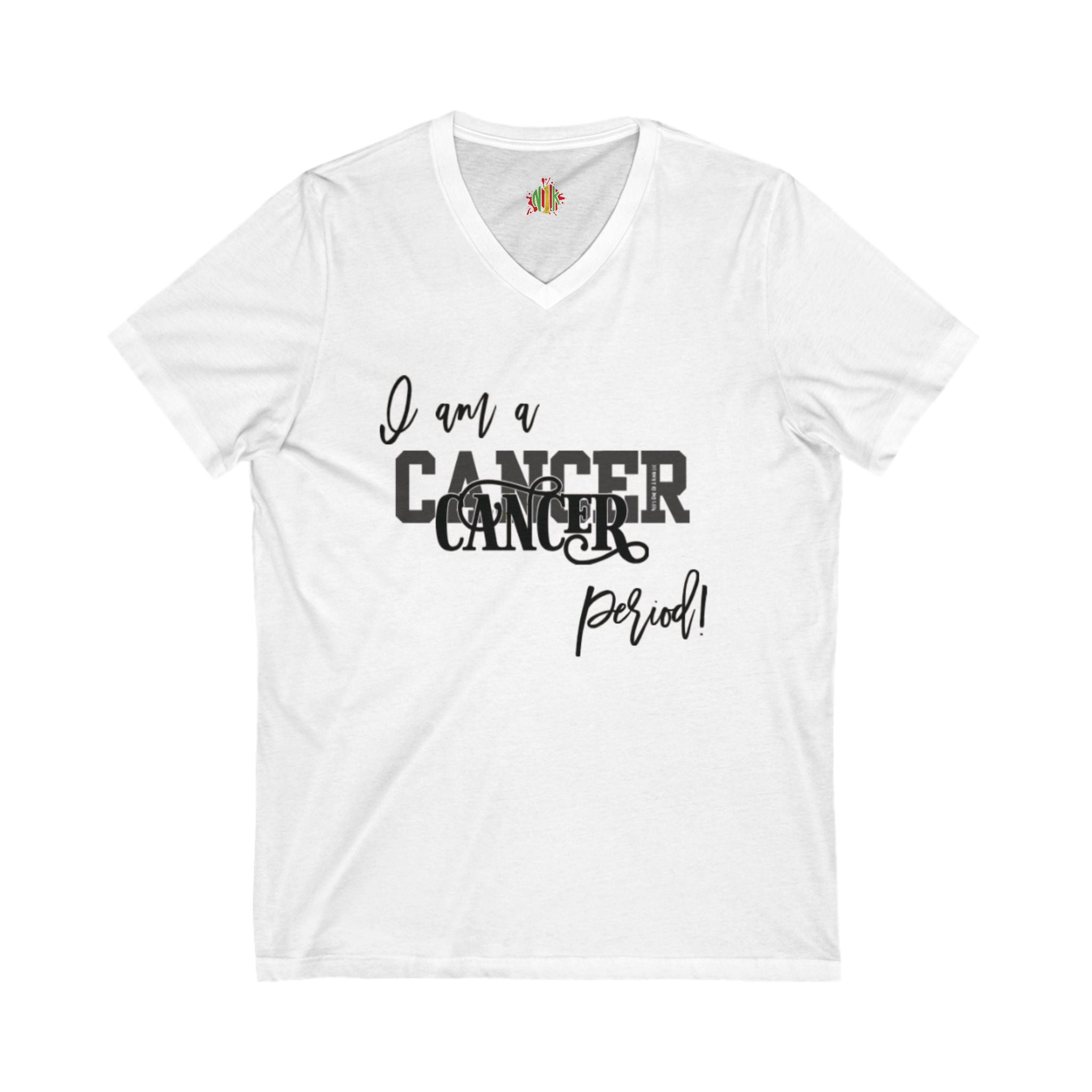 Cancer Zodiac V-Neck Tee, Astrology Shirt, Birthday Gift for Cancer, Team Cancer Apparel, Horoscope Fashion